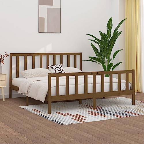 LLEZKBR Betten & Zubehör - Betten & Bettrahmen - Bettgestell ohne Matratze Braun 200x200 cm Massivholz LLEZKBR Betten & Zubehör - Betten & Bettrahmen - Bettgestell ohne Matratze Braun 200x200 cm Massivholz von LLEZKBR