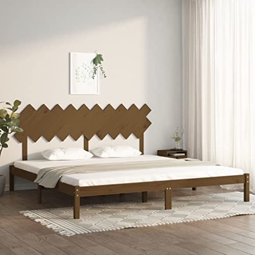 LLEZKBR Betten & Zubehör - Betten & Bettrahmen - Bettgestell ohne Matratze Braun 200x200 cm Massivholz LLEZKBR Betten & Zubehör - Betten & Bettrahmen - Bettgestell ohne Matratze Braun 200x200 cm Massivholz von LLEZKBR