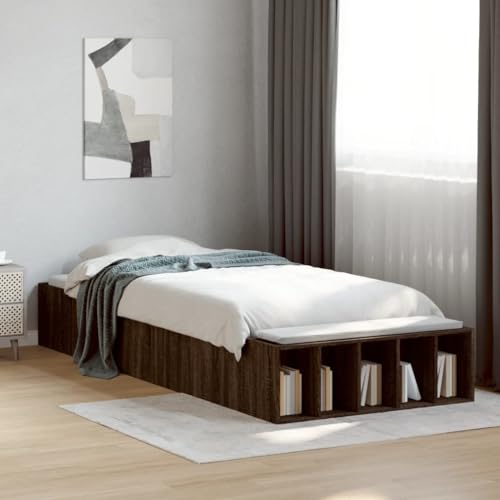LLEZKBR Betten & Zubehör - Betten & Bettrahmen - Bettgestell ohne Matratze Braun Eiche 100x200 cm von LLEZKBR