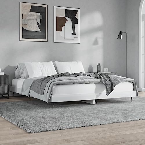 LLEZKBR Betten & Zubehör - Betten & Bettrahmen - Bettgestell ohne Matratze Hochglanz Weiß 140x200 cm LLEZKBR Betten & Zubehör - Betten & Bettrahmen - Bettgestell ohne Matratze Hochglanz Weiß 140x200 cm von LLEZKBR