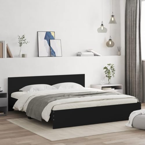 LLEZKBR Betten & Zubehör - Betten & Bettrahmen - Bettgestell ohne Matratze Schwarz 160x200 cm LLEZKBR Betten & Zubehör - Betten & Bettrahmen - Bettgestell ohne Matratze Schwarz 160x200 cm von LLEZKBR