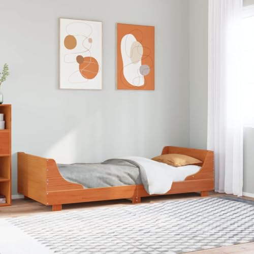 LLEZKBR Betten & Zubehör - Betten & Bettrahmen - Bettgestell ohne Matratze Wachs Braun 100x200 cm Massivholz Kiefer LLEZKBR Betten & Zubehör - Betten & Bettrahmen - Bettgestell ohne Matratze Wachs Braun 100x200 cm Massivholz Kiefer von LLEZKBR