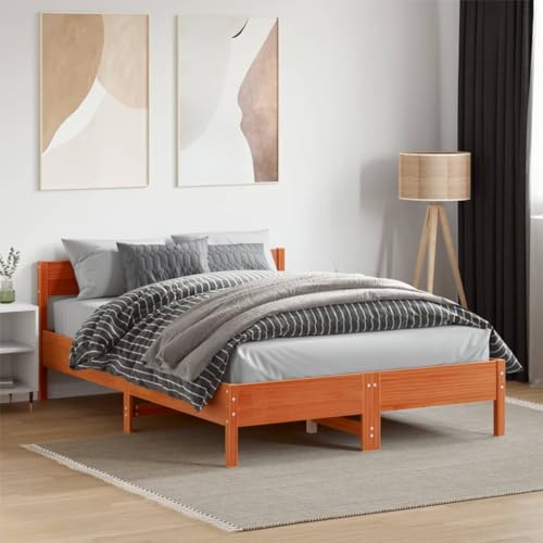 LLEZKBR Betten & Zubehör - Betten & Bettrahmen - Bettgestell ohne Matratze Wachs Braun 120x190 cm kleines Doppelbett Massivholz Kiefer LLEZKBR Betten & Zubehör - Betten & Bettrahmen - Bettgestell ohne Matratze Wachs Braun 120x190 cm kleines Doppelbett Massivholz Kiefer von LLEZKBR