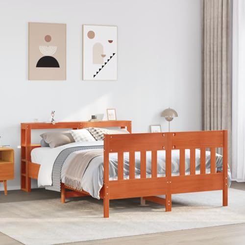 LLEZKBR Betten & Zubehör - Betten & Bettrahmen - Bettgestell ohne Matratze Wachs Braun 140x190 cm Massivholz Kiefer LLEZKBR Betten & Zubehör - Betten & Bettrahmen - Bettgestell ohne Matratze Wachs Braun 140x190 cm Massivholz Kiefer von LLEZKBR