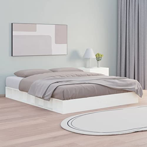 LLEZKBR Betten & Zubehör - Betten & Bettrahmen - Bettgestell ohne Matratze Weiß 120x200 cm Massivholz LLEZKBR Betten & Zubehör - Betten & Bettrahmen - Bettgestell ohne Matratze Weiß 120x200 cm Massivholz von LLEZKBR