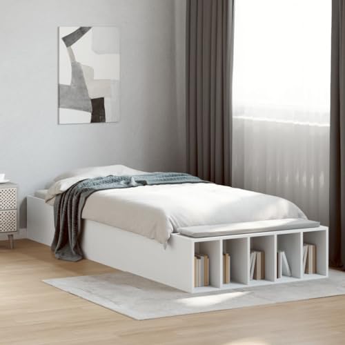 LLEZKBR Betten & Zubehör - Betten & Bettrahmen - Bettgestell ohne Matratze Weiß 90x200 cm von LLEZKBR