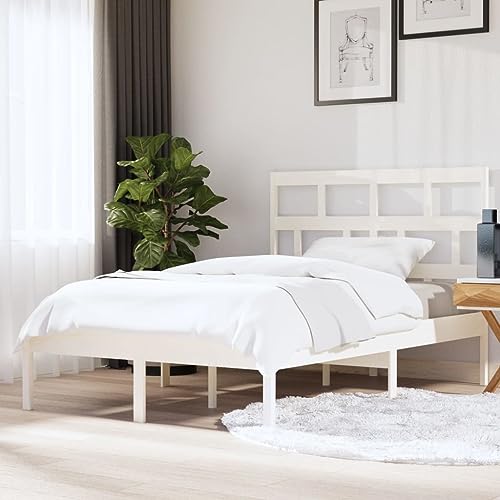 LLEZKBR Betten & Zubehör-Betten & Bettrahmen Bettgestell ohne Matratze Weiß King Size Massivholz LLEZKBR Betten & Zubehör-Betten & Bettrahmen Bettgestell ohne Matratze Weiß King Size Massivholz von LLEZKBR