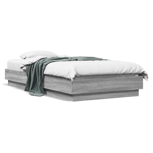 LLEZKBR Betten & Zubehör - Betten & Bettrahmen - Bettgestell ohne Matratze mit LED-Leuchten Grau Sonoma 75x190 cm kleines Einzelbett LLEZKBR Betten & Zubehör - Betten & Bettrahmen - Bettgestell ohne Matratze mit LED-Leuchten Grau Sonoma 75x190 cm kleines Einzelbett von LLEZKBR