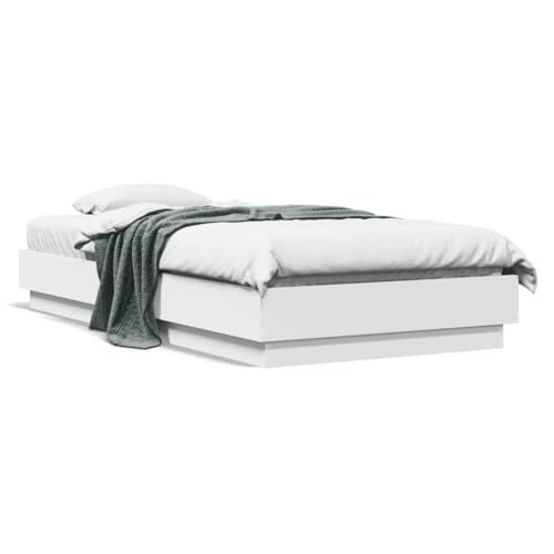 LLEZKBR Betten & Zubehör - Betten & Bettrahmen - Bettgestell ohne Matratze mit LED-Leuchten Weiß 75x190 cm kleines Einzelbett LLEZKBR Betten & Zubehör - Betten & Bettrahmen - Bettgestell ohne Matratze mit LED-Leuchten Weiß 75x190 cm kleines Einzelbett von LLEZKBR