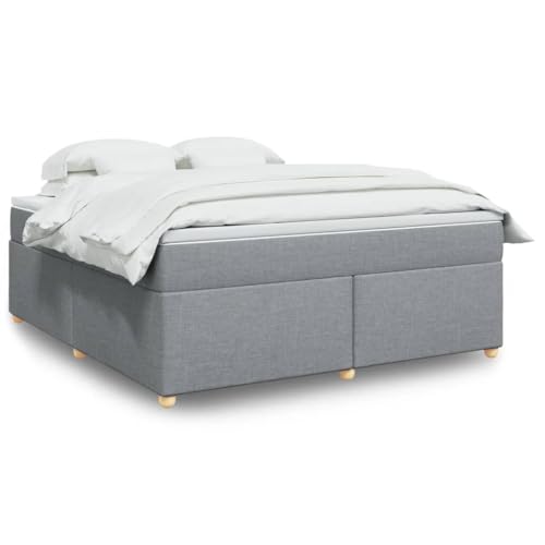 LLEZKBR Betten & Zubehör-Betten & Bettrahmen - Boxspringbett mit Matratze Hellgrau 180x200 cm Stoff LLEZKBR Betten & Zubehör-Betten & Bettrahmen - Boxspringbett mit Matratze Hellgrau 180x200 cm Stoff von LLEZKBR