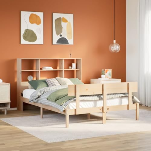 LLEZKBR Betten & Zubehör - Betten & Bettrahmen - Bücherregal Bett ohne Matratze 150x200 cm King Size Massivholz Kiefer LLEZKBR Betten & Zubehör - Betten & Bettrahmen - Bücherregal Bett ohne Matratze 150x200 cm King Size Massivholz Kiefer von LLEZKBR