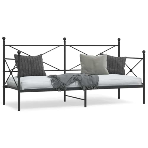 LLEZKBR Betten & Zubehör-Betten & Bettrahmen-Tagesbett ohne Matratze Schwarz 80x200 cm Stahl LLEZKBR Betten & Zubehör-Betten & Bettrahmen-Tagesbett ohne Matratze Schwarz 80x200 cm Stahl von LLEZKBR