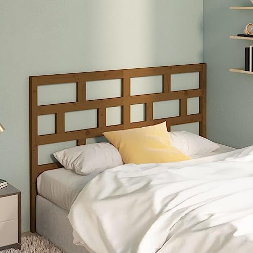 LLEZKBR Betten & Zubehör-Kopfteile & Fußteile-Bett Kopfteil Braun 166x4x100 cm Massivholz Kiefer von LLEZKBR