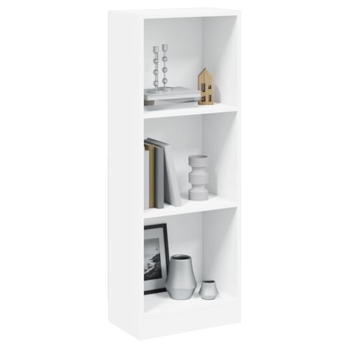 LLEZKBR Bücherregale & Standregale - Bücherschrank mit 3 Ebenen, weiß, 40 x 24 x 109 cm, Holzwerkstoff LLEZKBR Bücherregale & Standregale - Bücherschrank mit 3 Ebenen, weiß, 40 x 24 x 109 cm, Holzwerkstoff von LLEZKBR