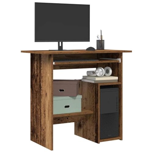 LLEZKBR Büroschreibtisch-Schreibtisch Altes Holz 80x45x74cm Holzwerkstoff von LLEZKBR