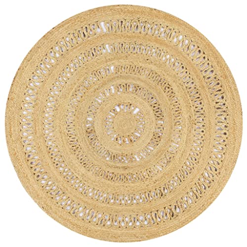 LLEZKBR Decor-Rugs-Handgefertigter Teppich, geflochtene Jute, 150 cm LLEZKBR Decor-Rugs-Handgefertigter Teppich, geflochtene Jute, 150 cm von LLEZKBR
