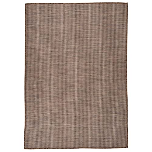 LLEZKBR Decor-Rugs-Outdoor-Teppich, Flachgewebe, 160 x 230 cm, Braun von LLEZKBR