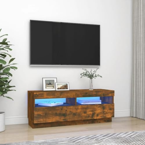 LLEZKBR Entertainment Centers & TV-Stände-TV-Schrank mit LED-Lichtern Räuchereiche 100x35x40cm LLEZKBR Entertainment Centers & TV-Stände-TV-Schrank mit LED-Lichtern Räuchereiche 100x35x40cm von LLEZKBR