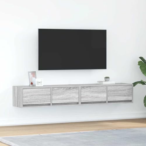 LLEZKBR Entertainment Centers & TV Stands-TV Cabinets 2 pcs Grey Sonoma 80x31x25.5cm Engineered Wood von LLEZKBR