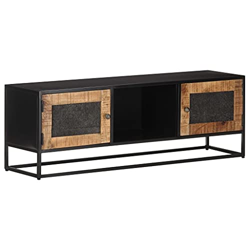 LLEZKBR Entertainment Centers & TV Stands-TV Schrank 120x30x40 cm Mangoholz grob von LLEZKBR