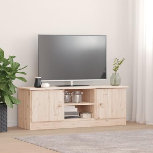 LLEZKBR Entertainment Centers & TV Stands-TV Schrank ALTA 112x35x41 cm Massivholz Kiefer von LLEZKBR