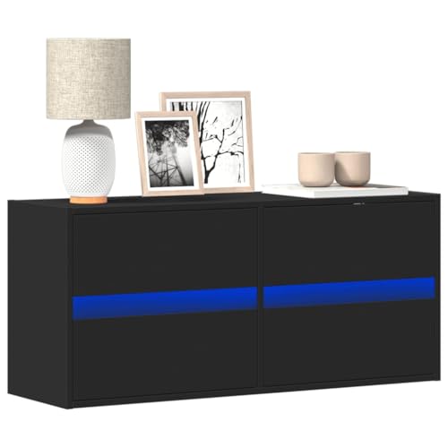 LLEZKBR Entertainment Centers & TV Stands-TV Wandschrank mit LED-Leuchten Schwarz 100x31x45cm LLEZKBR Entertainment Centers & TV Stands-TV Wandschrank mit LED-Leuchten Schwarz 100x31x45cm von LLEZKBR