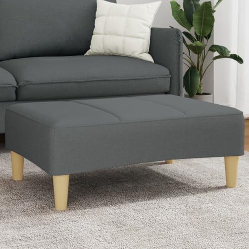 LLEZKBR Fußstützen-Fußhocker dunkelgrau 77x55x31cm Stoff von LLEZKBR