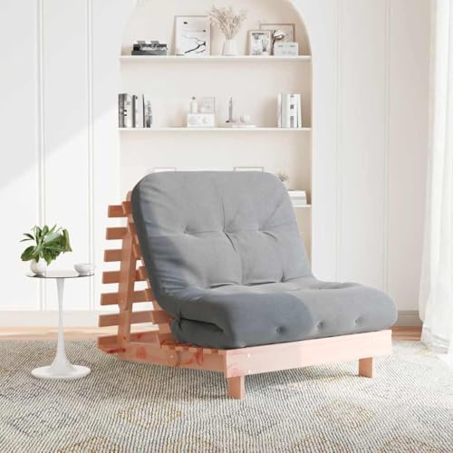 LLEZKBR Futons-Futon Schlafsofa mit Matratze 90x206x11cm Massivholz Douglas von LLEZKBR