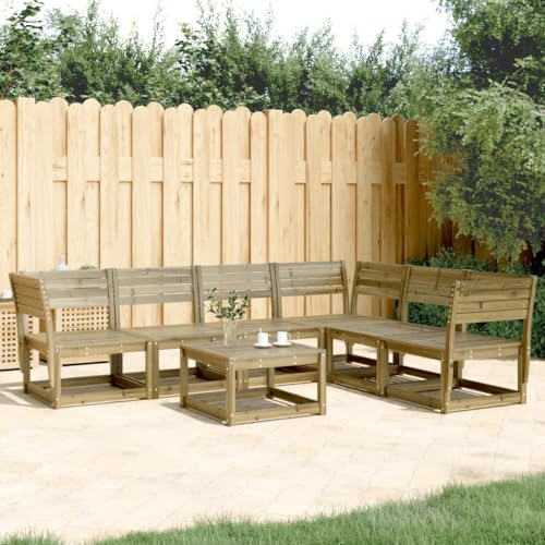 LLEZKBR Gartenmöbel-Set, 6-teilig, imprägniertes Kiefernholz von LLEZKBR