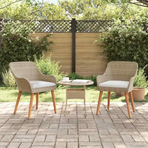 LLEZKBR Gartenstuhl, Gartenstuhl, 55 x 62,5 x 82 cm, Polyrattan, Beige, 2 Stück LLEZKBR Gartenstuhl, Gartenstuhl, 55 x 62,5 x 82 cm, Polyrattan, Beige, 2 Stück von LLEZKBR