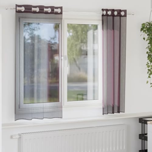 LLEZKBR Haus und Garten, Dekoration, Fensterbehandlungen, Vorhänge und Vorhänge, Voile-Vorhänge mit Ösen, 2 Stück, Lila, 140 x 175 cm LLEZKBR Haus und Garten, Dekoration, Fensterbehandlungen, Vorhänge und Vorhänge, Voile-Vorhänge mit Ösen, 2 Stück, Lila, 140 x 175 cm von LLEZKBR