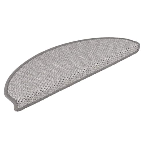 LLEZKBR Haus & Garten, Haushaltsbedarf, Treppenstufen, Stufenmatten Selbstklebend, Sisaloptik, 30 Stück, 65x21x4 cm, platina von LLEZKBR