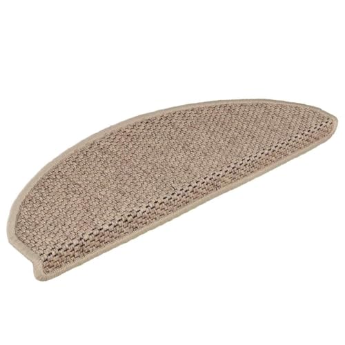 LLEZKBR Haus & Garten, Haushaltsbedarf, Treppenstufen, Stufenmatten selbstklebend Sisaloptik, 15 Stück, 65x21x4 cm, Sand von LLEZKBR