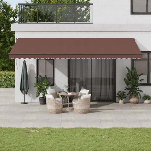 LLEZKBR Haus und Garten, Rasen und Garten, Outdoor-Wohnen, Fenster- und Türmarkisen, automatisch einziehbar, Braun, 600 x 350 cm LLEZKBR Haus und Garten, Rasen und Garten, Outdoor-Wohnen, Fenster- und Türmarkisen, automatisch einziehbar, Braun, 600 x 350 cm von LLEZKBR