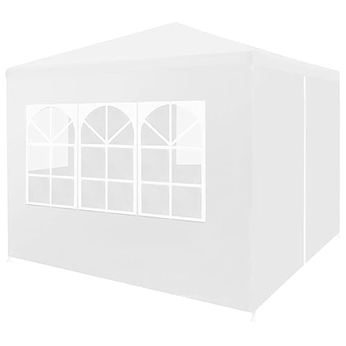 LLEZKBR Haus und Garten, Rasen und Garten, Outdoor-Wohnen, Outdoor-Strukturen, Vordächer und Pavillons, Partyzelt, 3 x 3 m, Weiß von LLEZKBR