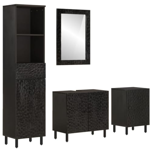 LLEZKBR Möbelsets-Badmöbel-Sets-4-teiliges Badezimmerschrank-Set Massivholz Mango LLEZKBR Möbelsets-Badmöbel-Sets-4-teiliges Badezimmerschrank-Set Massivholz Mango von LLEZKBR