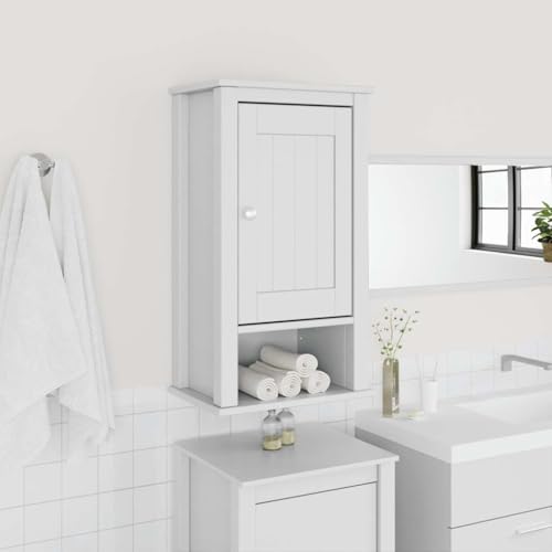 LLEZKBR Möbelsets Badmöbel Sets Badezimmer Hängeschrank BERG Weiß 40x27x71,5 cm Massivholz Kiefer von LLEZKBR