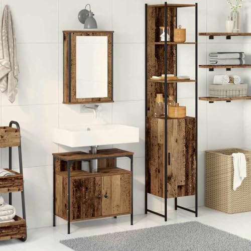 LLEZKBR Möbelsets-Badmöbel-Sets-Badmöbel-Set 3-tlg Altholz 33 x 33 x 185,5 cm LLEZKBR Möbelsets-Badmöbel-Sets-Badmöbel-Set 3-tlg Altholz 33 x 33 x 185,5 cm von LLEZKBR