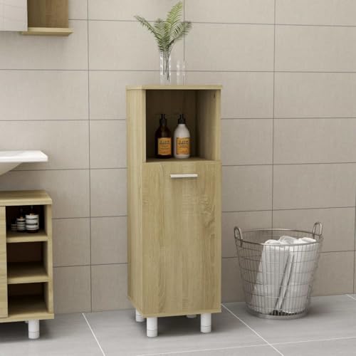 LLEZKBR Möbelsets Badmöbel Sets Badschrank Sonoma Eiche 30x30x95 cm Holzwerkstoff von LLEZKBR
