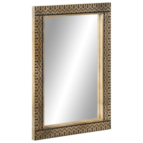 LLEZKBR Möbelsets Badmöbel Sets Badspiegel 50x70cm Massivholz Mango und Glas von LLEZKBR
