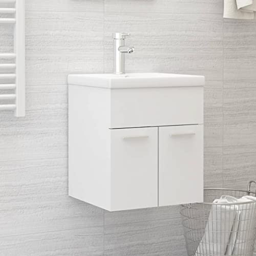 LLEZKBR Möbelsets Badmöbel Sets Waschbeckenunterschrank weiß 41x38,5x46cm Holzwerkstoff von LLEZKBR