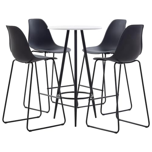 LLEZKBR Möbelsets-Küchen- und Esszimmermöbel-Sets, 5-teiliges Bar-Set, Kunststoff, Schwarz LLEZKBR Möbelsets-Küchen- und Esszimmermöbel-Sets, 5-teiliges Bar-Set, Kunststoff, Schwarz von LLEZKBR