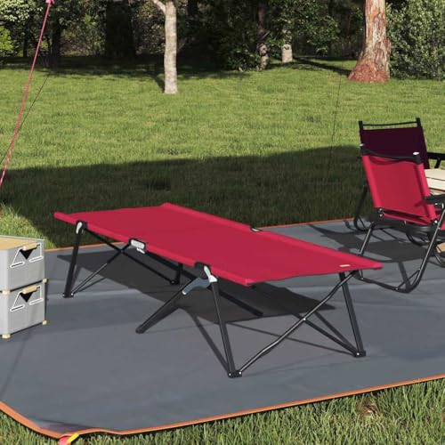 LLEZKBR Outdoor Freizeit-Camping & Wandern Faltbares Campingbett Faltbar Rot 206 x 76 x 74 cm Oxford-Gewebe LLEZKBR Outdoor Freizeit-Camping & Wandern Faltbares Campingbett Faltbar Rot 206 x 76 x 74 cm Oxford-Gewebe von LLEZKBR