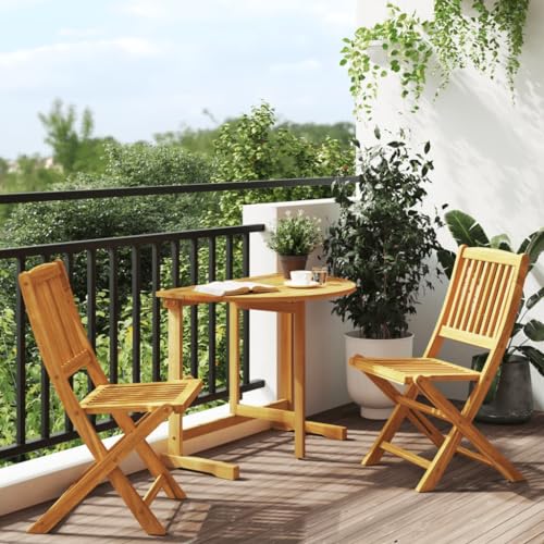 LLEZKBR Outdoor-Möbel-Gartenmöbel-Sets, 3-teilig, zusammenklappbar, Garten-Essgruppe, Massivholz, Akazie LLEZKBR Outdoor-Möbel-Gartenmöbel-Sets, 3-teilig, zusammenklappbar, Garten-Essgruppe, Massivholz, Akazie von LLEZKBR