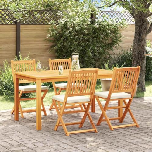 LLEZKBR Outdoor-Möbel-Outdoor-Sitz-Klappstuhl, 4 Stück, weiß, 49 x 57,5 x 92 cm, massives Akazienholz LLEZKBR Outdoor-Möbel-Outdoor-Sitz-Klappstuhl, 4 Stück, weiß, 49 x 57,5 x 92 cm, massives Akazienholz von LLEZKBR