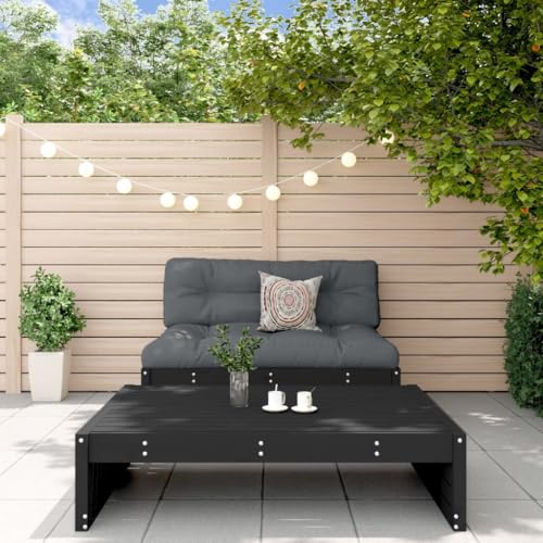 LLEZKBR Outdoor Möbel Sets - 2-teiliges Garten-Lounge-Set schwarz Massivholz Kiefer von LLEZKBR