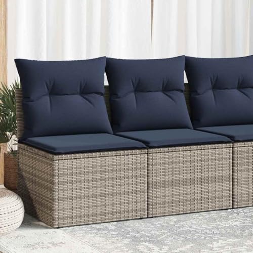 LLEZKBR Outdoor Möbel Sets - 2-teiliges Gartensofa-Set mit Kissen grau Poly Rattan Akazie LLEZKBR Outdoor Möbel Sets - 2-teiliges Gartensofa-Set mit Kissen grau Poly Rattan Akazie von LLEZKBR