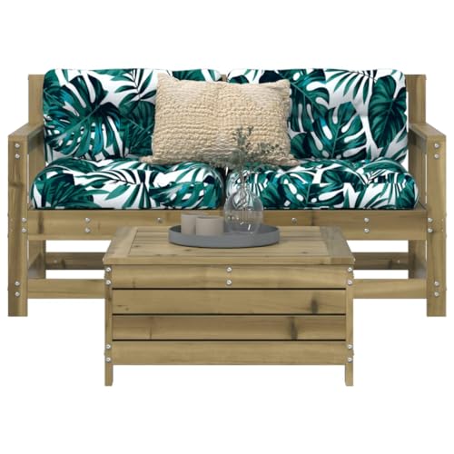 LLEZKBR Outdoor Möbel Sets - 3-teiliges Gartensofa-Set imprägniertes Holz Kiefer von LLEZKBR