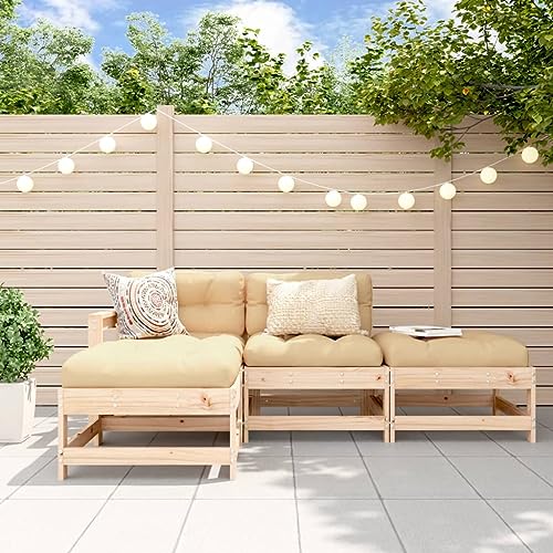 LLEZKBR Outdoor Möbel Sets - 4-teiliges Garten-Lounge-Set Massivholz Kiefer LLEZKBR Outdoor Möbel Sets - 4-teiliges Garten-Lounge-Set Massivholz Kiefer von LLEZKBR