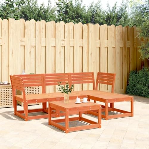 LLEZKBR Outdoor Möbel Sets - 4-teiliges Garten-Lounge-Set Wachs Braun Massivholz Kiefer LLEZKBR Outdoor Möbel Sets - 4-teiliges Garten-Lounge-Set Wachs Braun Massivholz Kiefer von LLEZKBR